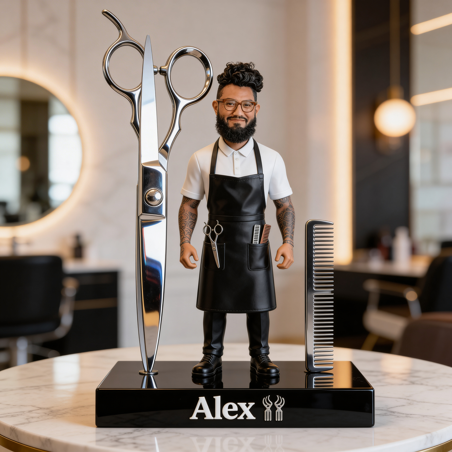 Friseur Geschenk, Haarstylist Geschenk - Personalisierte Friseur Acrylplakette