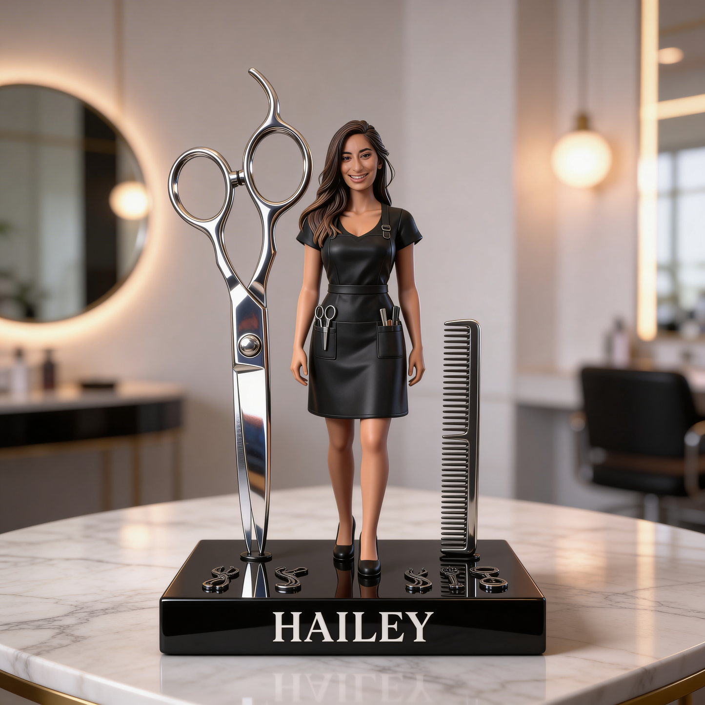Friseur Geschenk, Haarstylist Geschenk - Personalisierte Friseur Acrylplakette