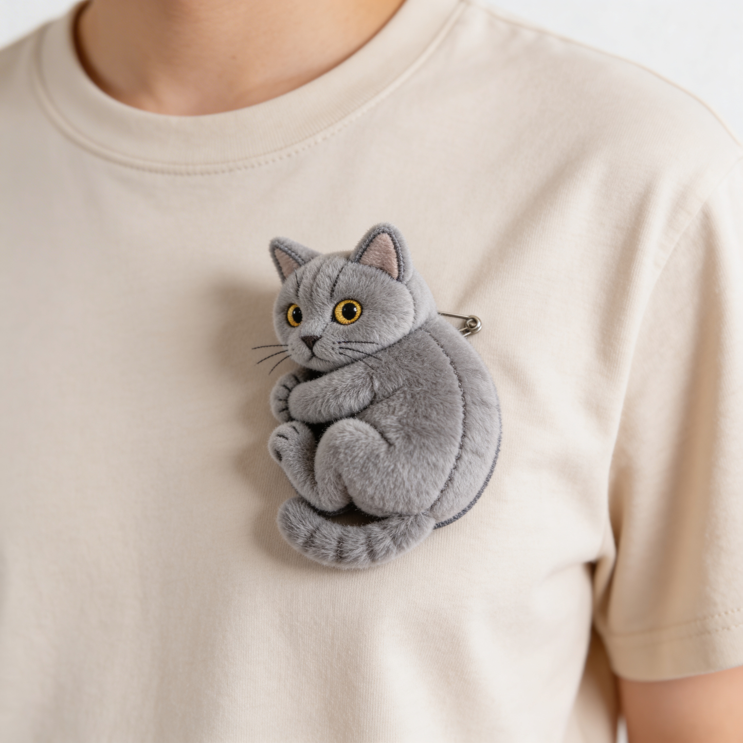 Geschenk für Tierliebhaber - Personalisierte Hund Plüschbrosche