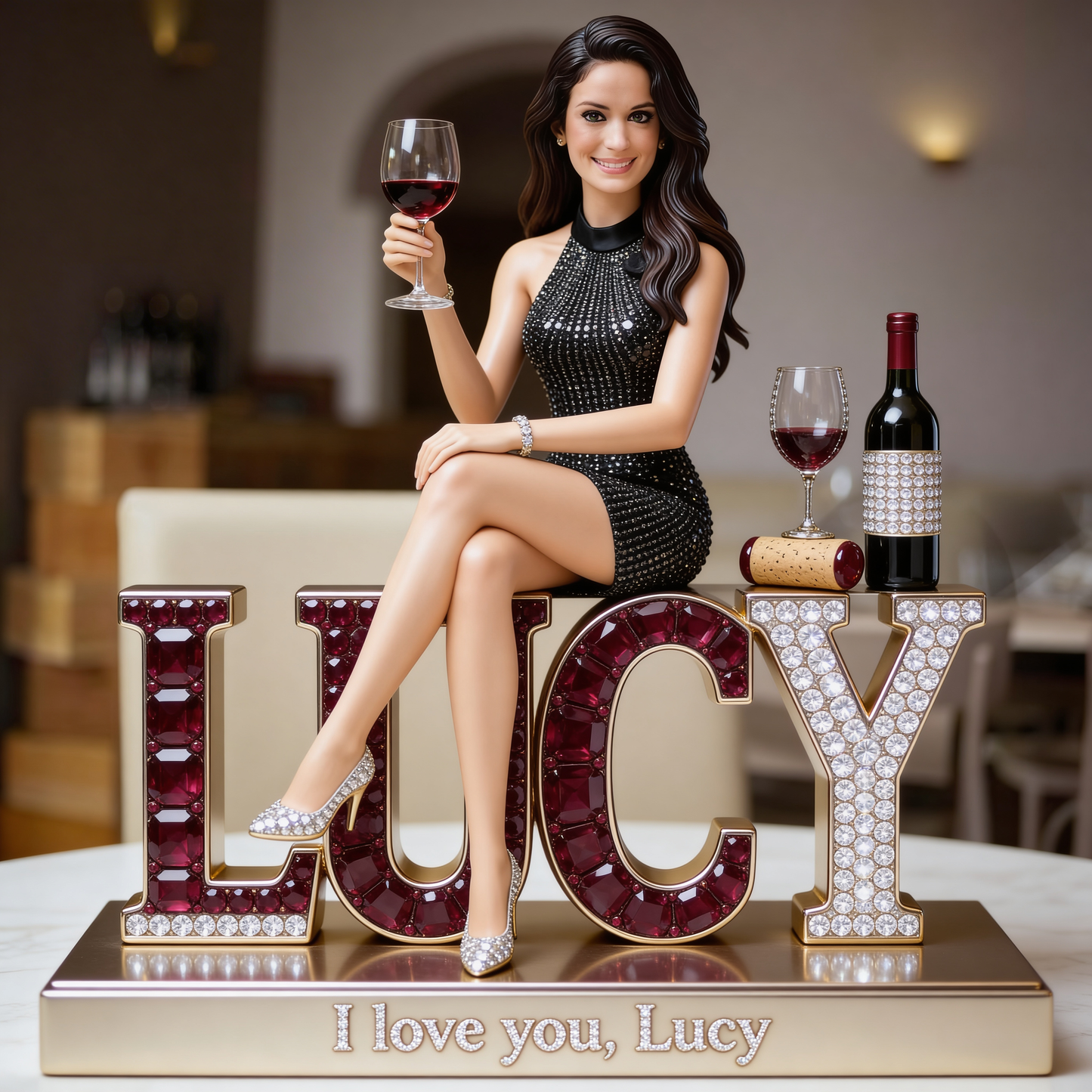 Geschenk für Weinliebhaber - Personalisierte Weinschilder aus Acryl
