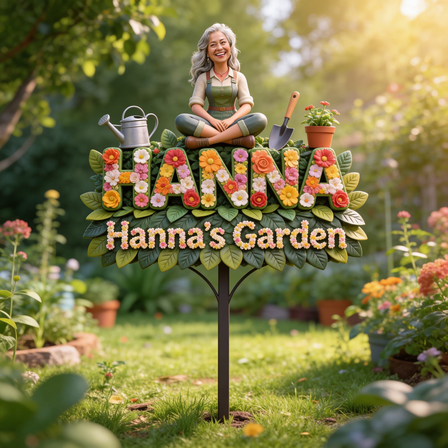 Cadeau pour Amateurs de Jardinage - Panneau de Jardin Acrylique Personnalisé