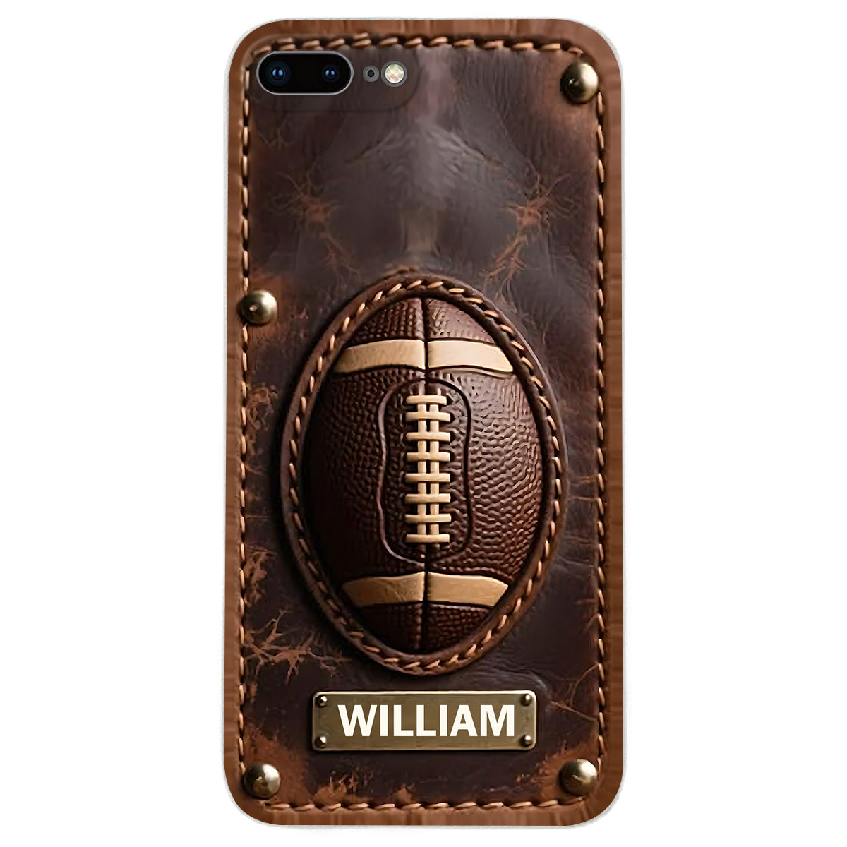 Étui de téléphone en cuir personnalisé pour les jours de match - Football