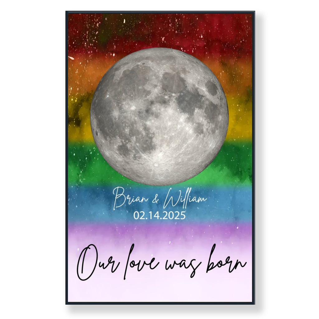 Our Love Was Born - Personalized LGBT Support Canvas And Poster