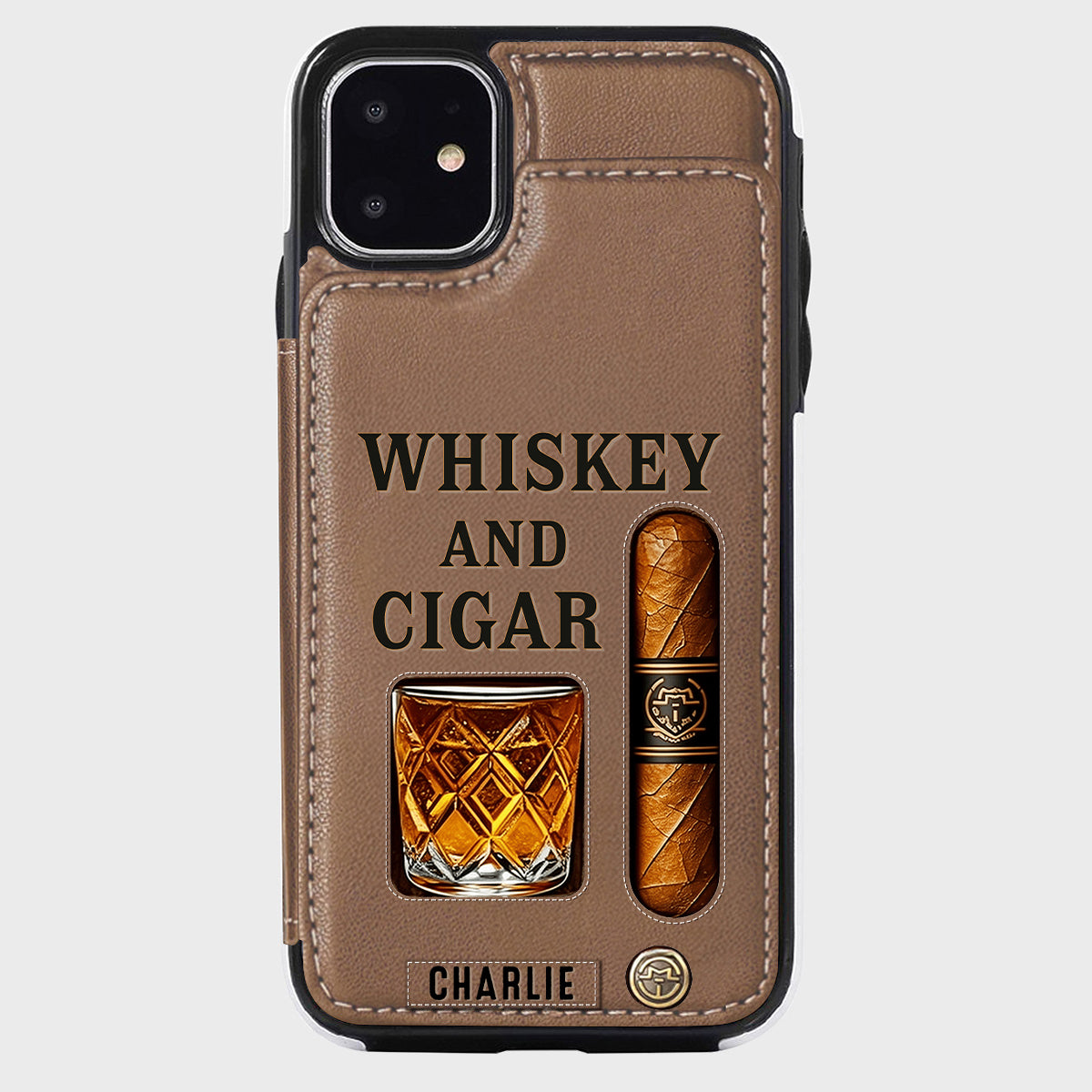 Whiskey & Cigar - Personalisierte Whisky-Handyhülle