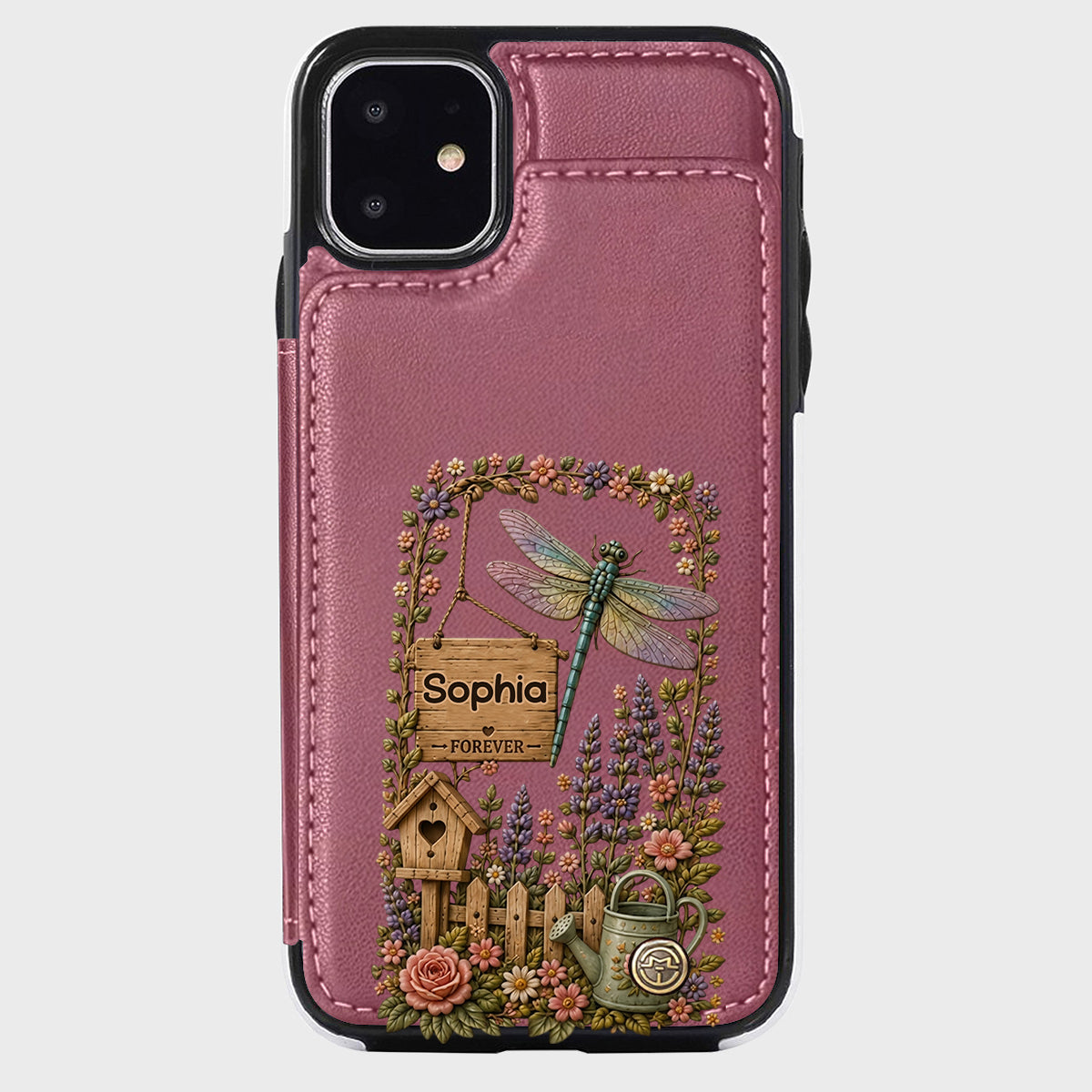 Humingbird, Dragonfly - Personalized Gardening Wallet Phone Case
