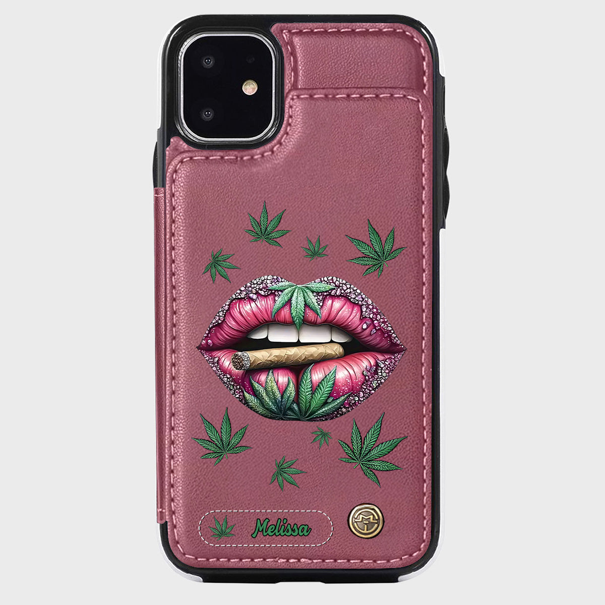 Hol dir den High – personalisierte Handyhülle mit Weed-Motiv