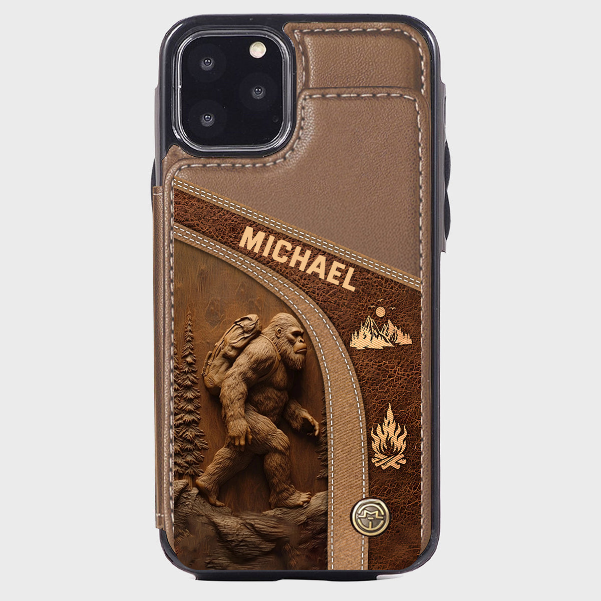 Étui portefeuille de randonnée personnalisé Sasquatch