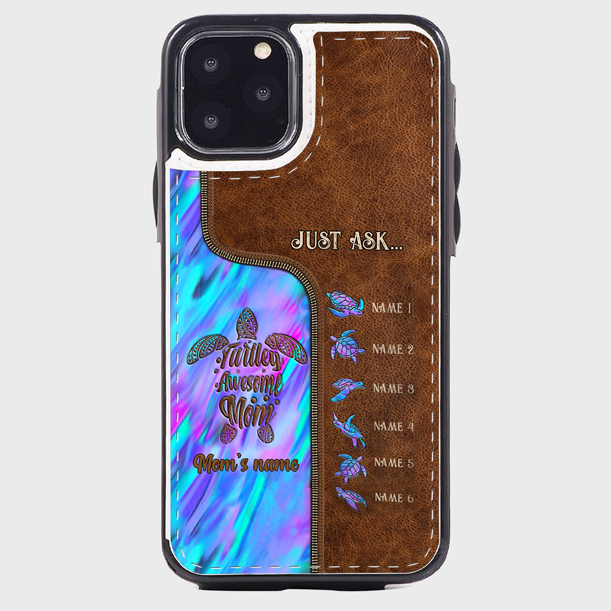 Holding Hands - Personalized Mother Foldable Wallet Phone Case