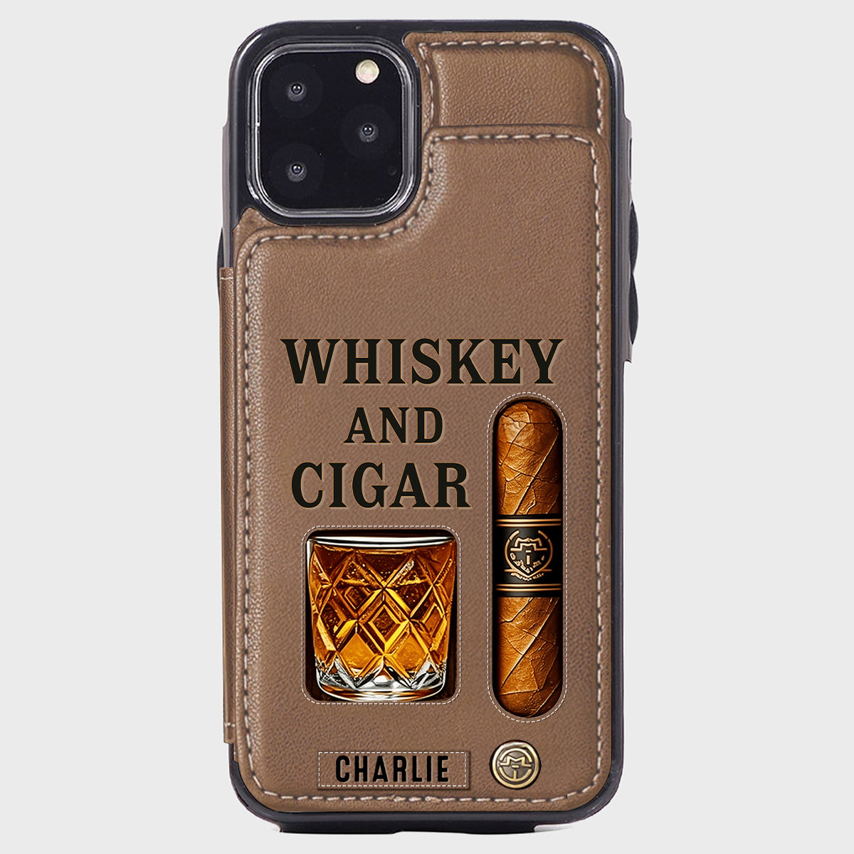 Whiskey & Cigar - Personalisierte Whisky-Handyhülle