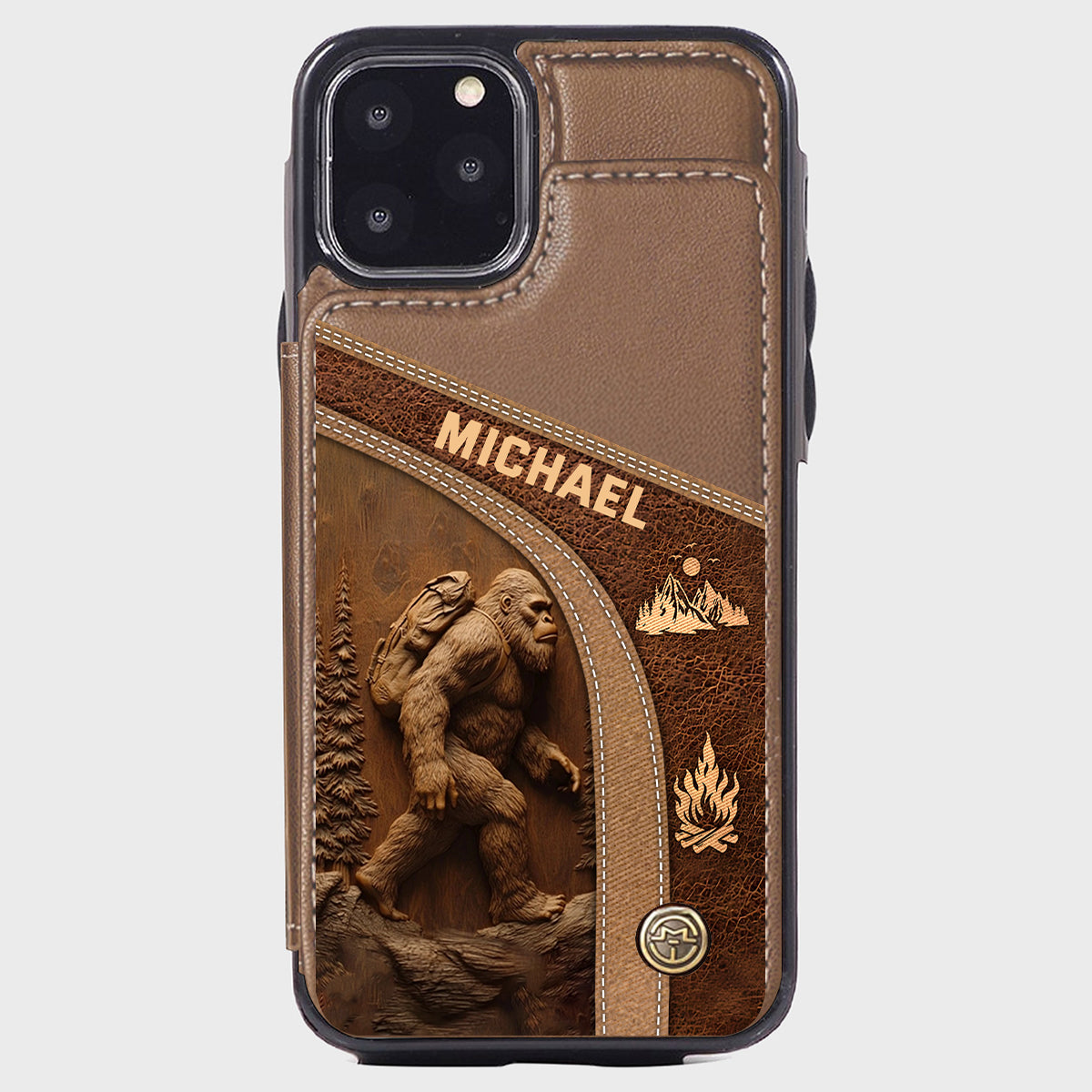 Étui portefeuille de randonnée personnalisé Sasquatch