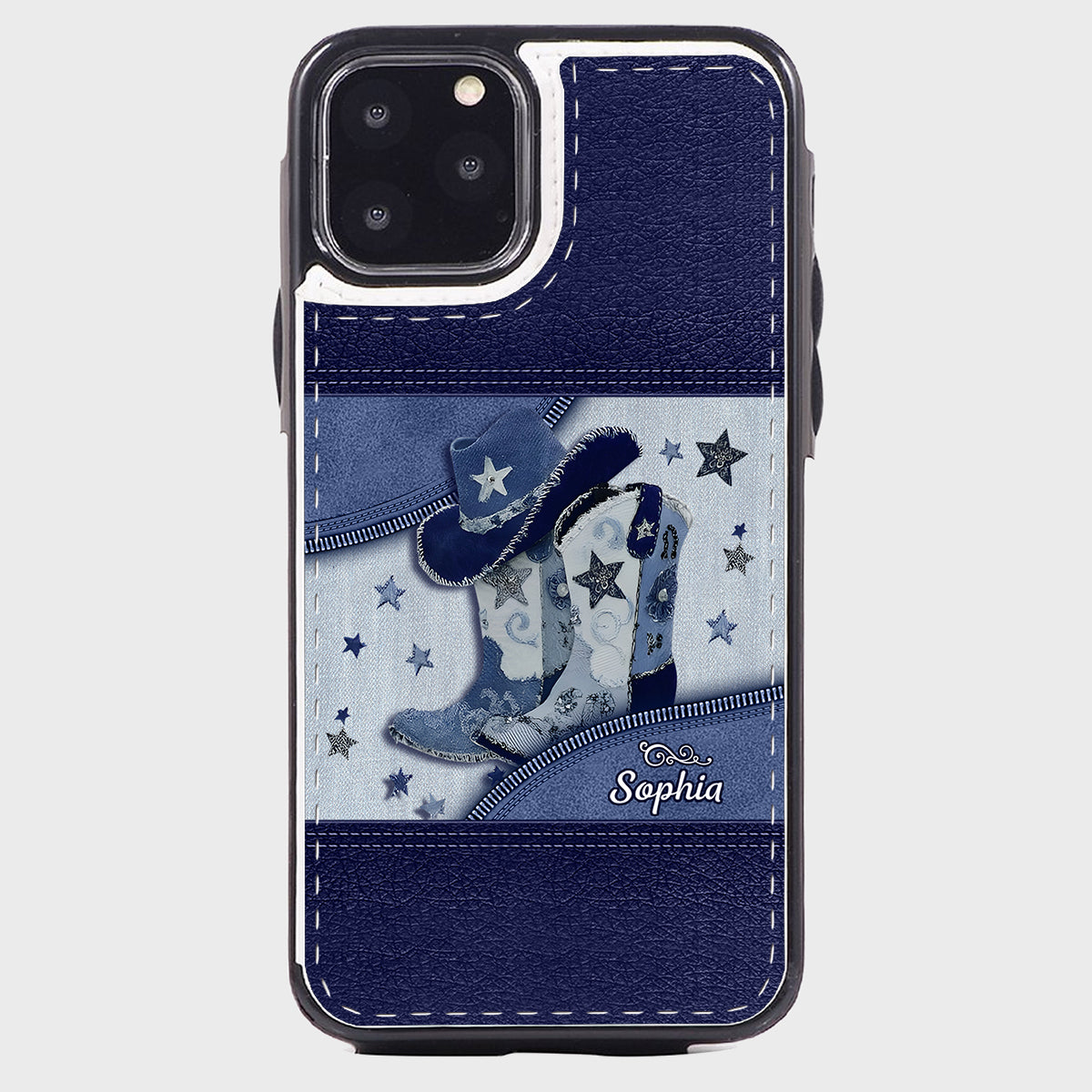 Bottes de cowgirl - Étui portefeuille pliable personnalisé pour téléphone, style cowgirl