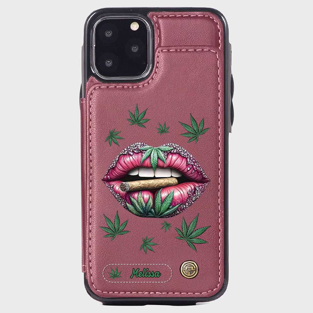Hol dir den High – personalisierte Handyhülle mit Weed-Motiv