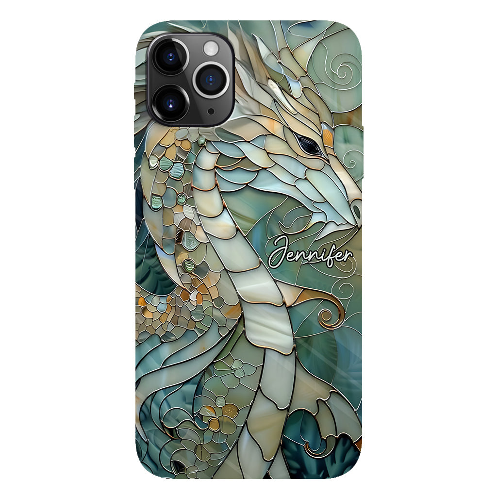 Coque de téléphone personnalisée avec motif dragon « J’adore les dragons »
