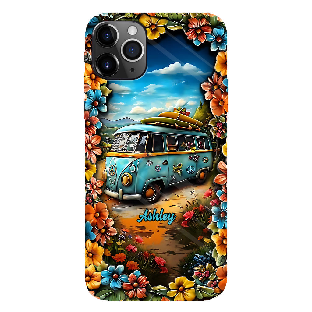 Coque de téléphone personnalisée Hippie Van - Motif hippie intégral