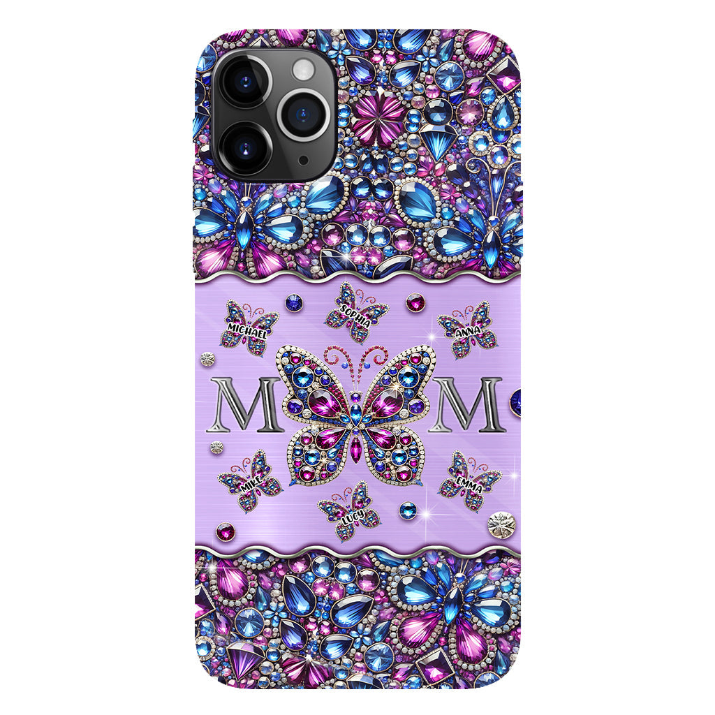 Mom And Children Butterflies - Personalized Mother Full Print Phone Case