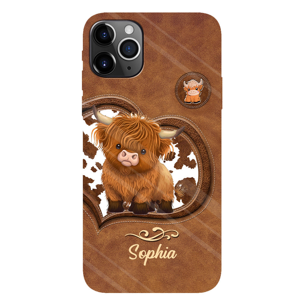 Coque de téléphone personnalisée avec imprimé vache des Highlands - Mignonne vache des Highlands