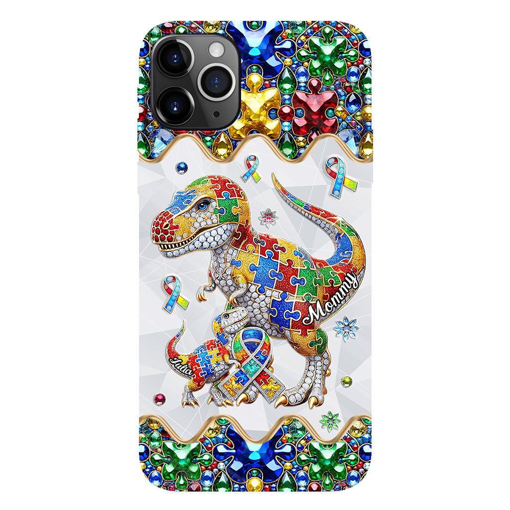Strong Mama - Coque de téléphone personnalisée avec impression intégrale pour la sensibilisation à l'autisme