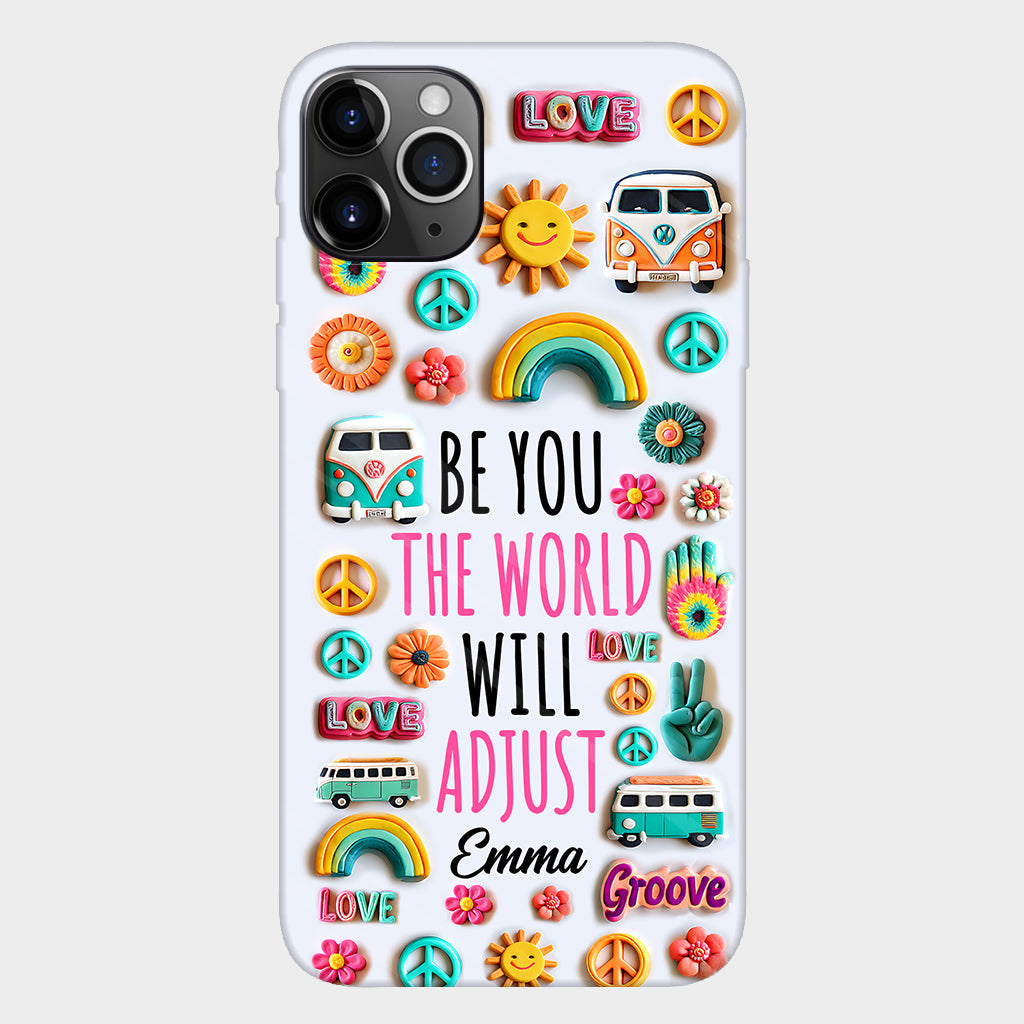 Sei du selbst – Personalisierte Handyhülle im Hippie-Stil mit Allover-Print
