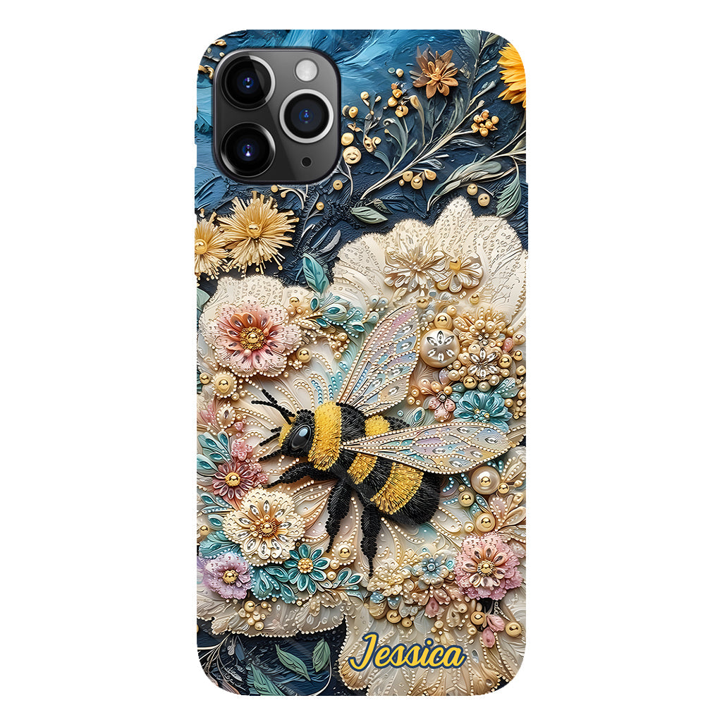 Bee Kind – Personalisierte Handyhülle mit Bienenmotiv