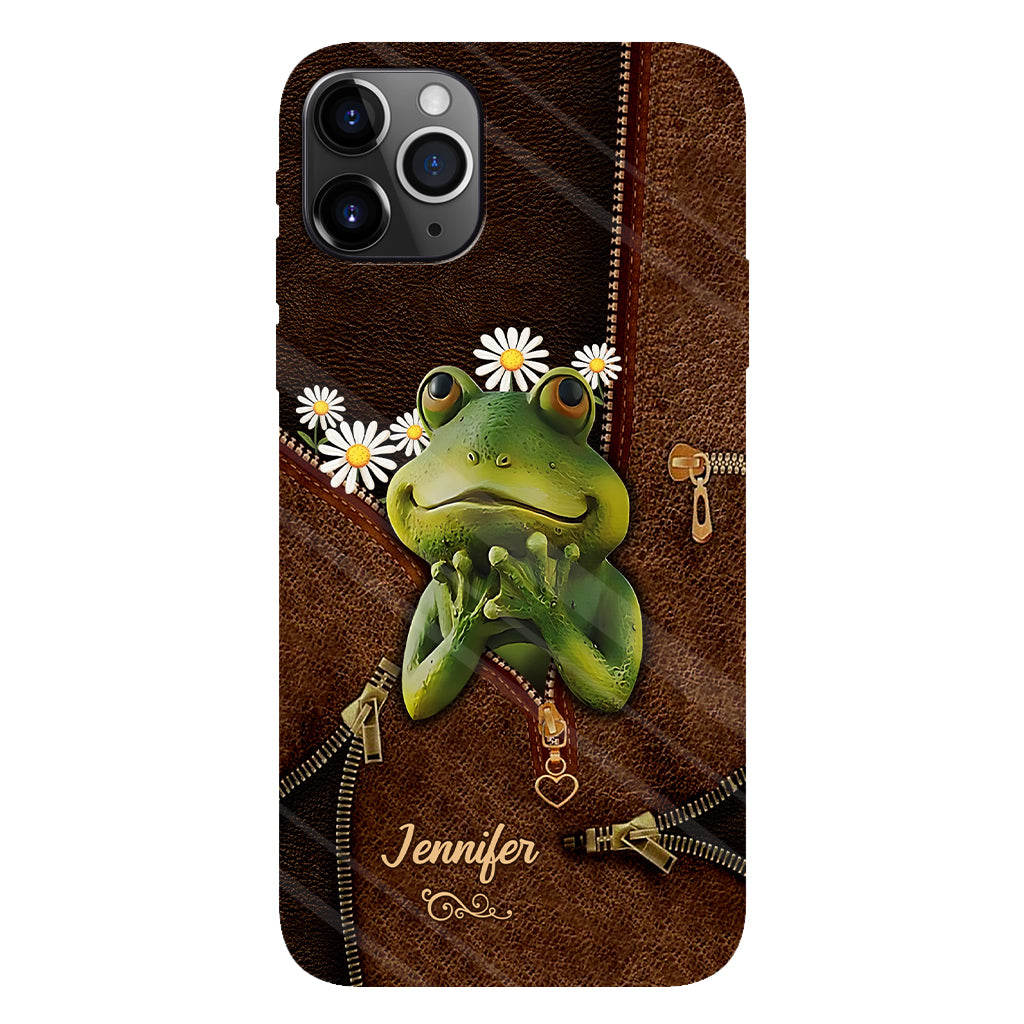 Niedliche Frösche – Personalisierte Handyhülle mit Frosch-Vollbilddruck