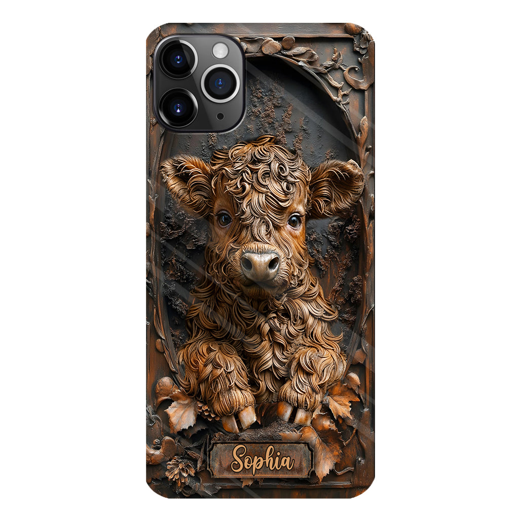 Coque de téléphone personnalisée avec imprimé intégral « Bébé vache »