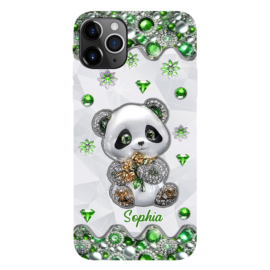 Einfach ein Mädchen, das Pandas liebt – Personalisierte Handyhülle mit Panda-Motiv