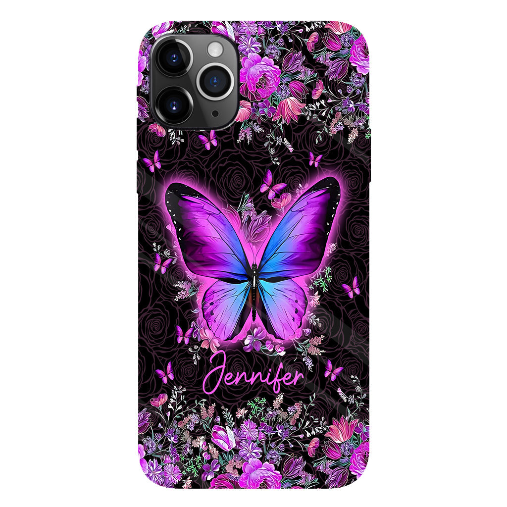 Coque de téléphone personnalisée avec motif papillons « J’adore les papillons »