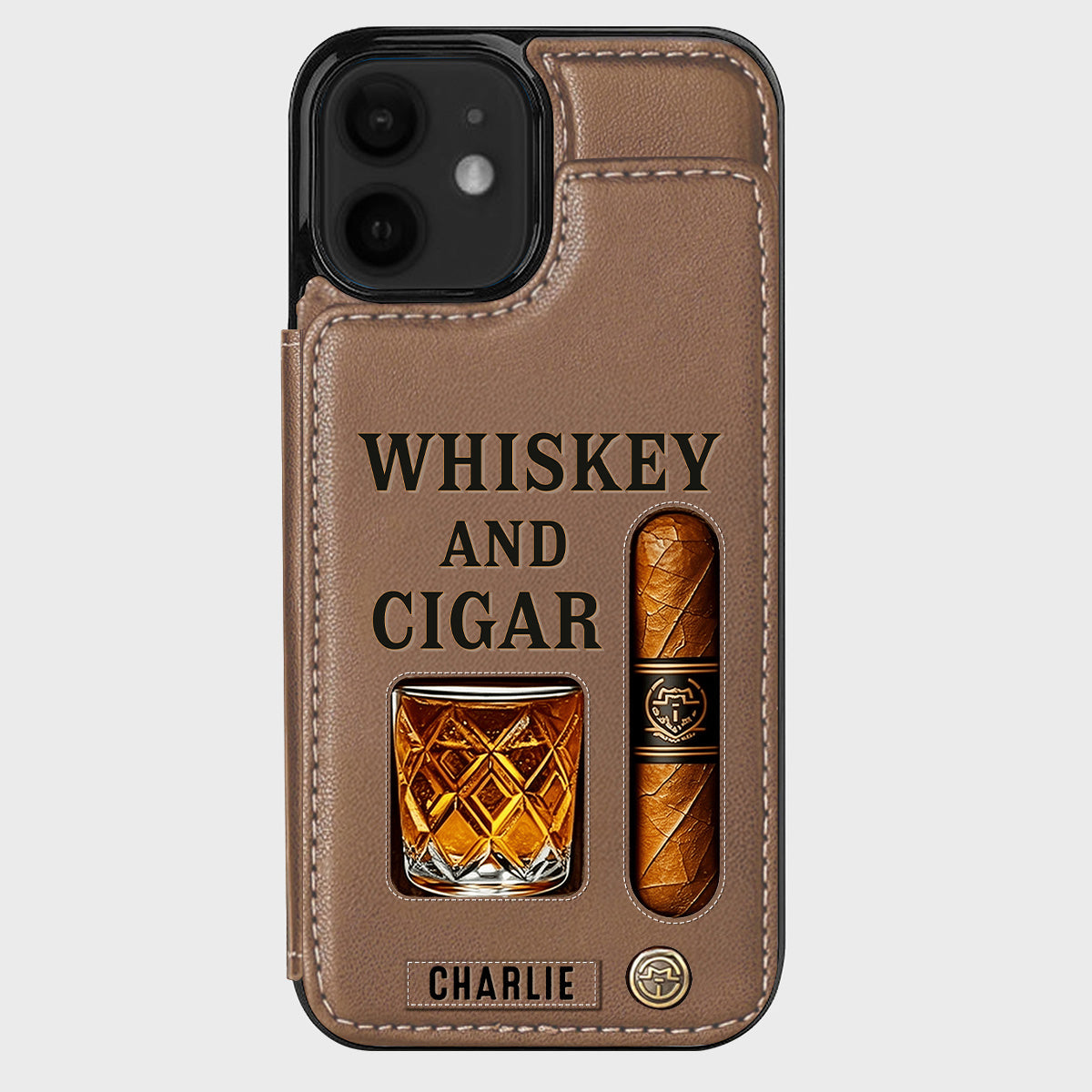 Whiskey & Cigar - Personalisierte Whisky-Handyhülle