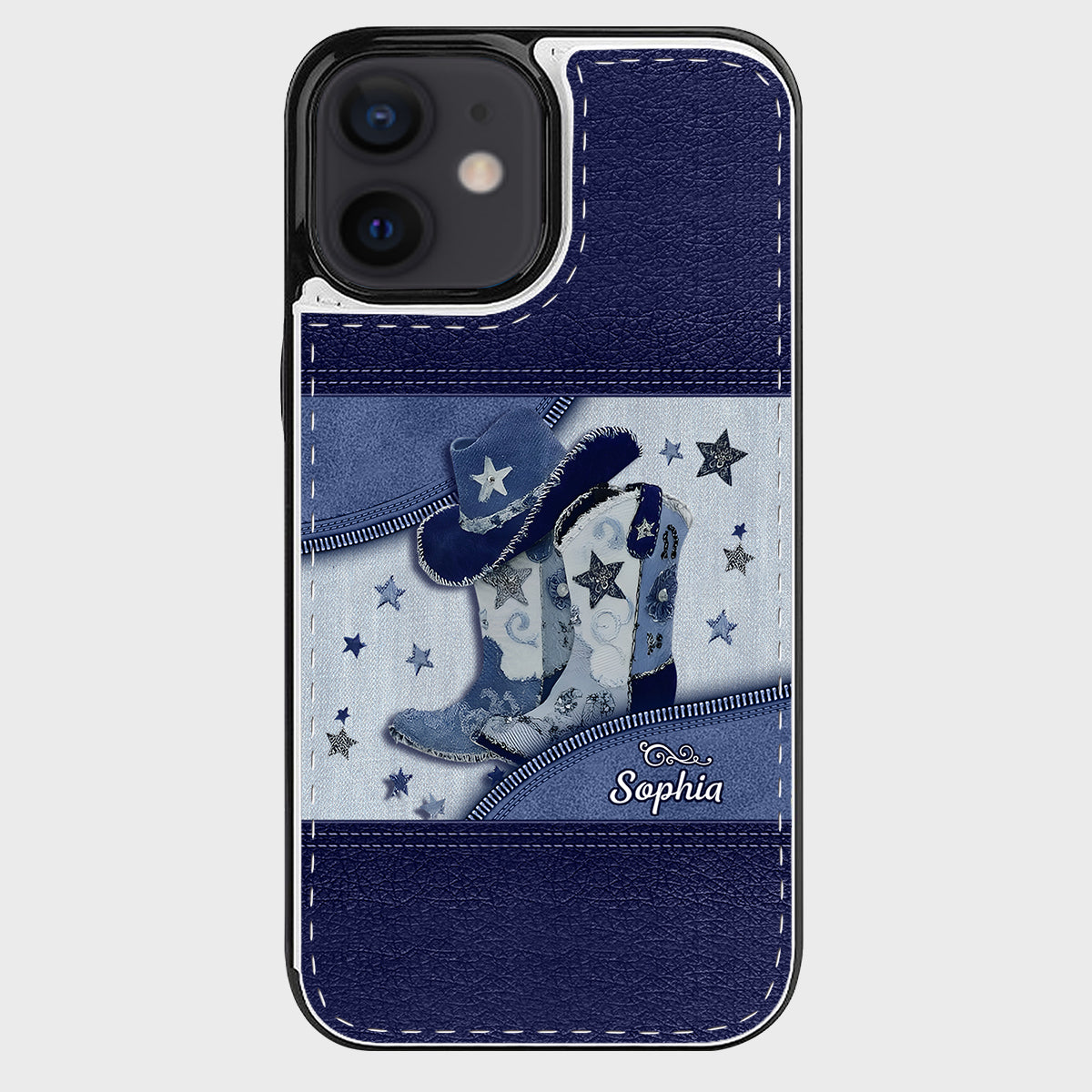 Bottes de cowgirl - Étui portefeuille pliable personnalisé pour téléphone, style cowgirl