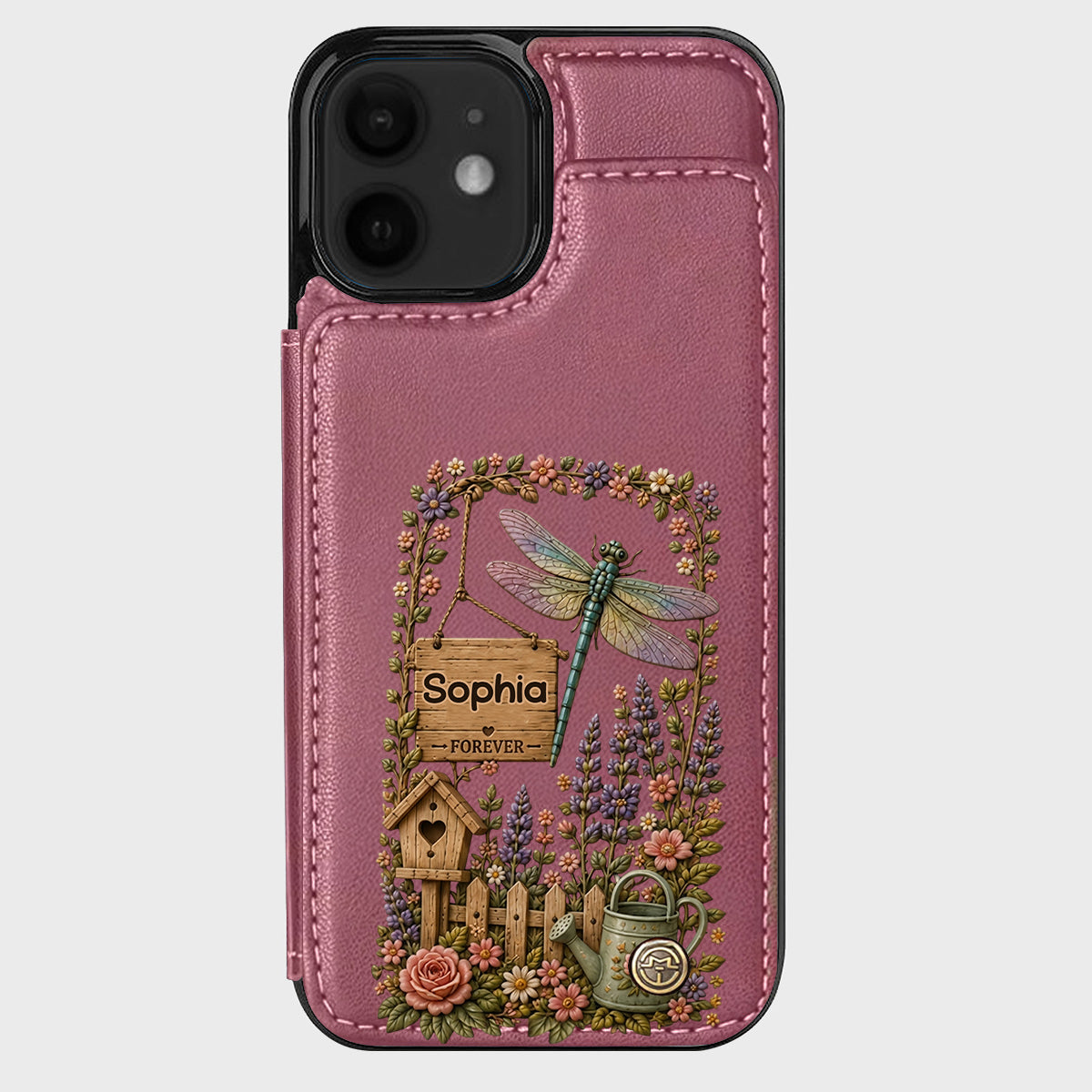 Humingbird, Dragonfly - Personalized Gardening Wallet Phone Case