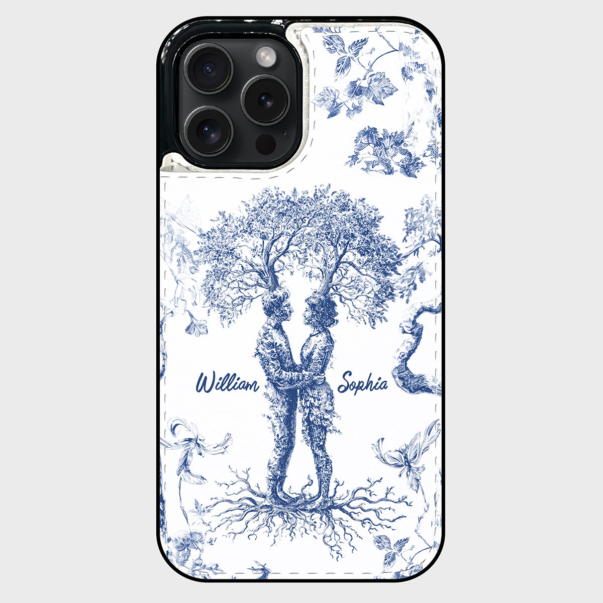 Anniversary Gift Toile De Jouy Style You & Me We Got This - Personalized Couple Foldable Wallet Phone Case