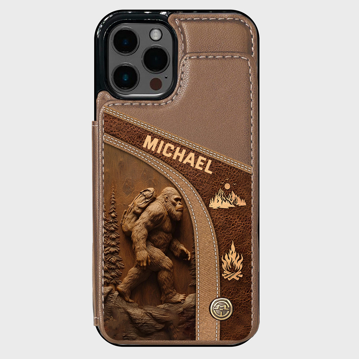 Étui portefeuille de randonnée personnalisé Sasquatch