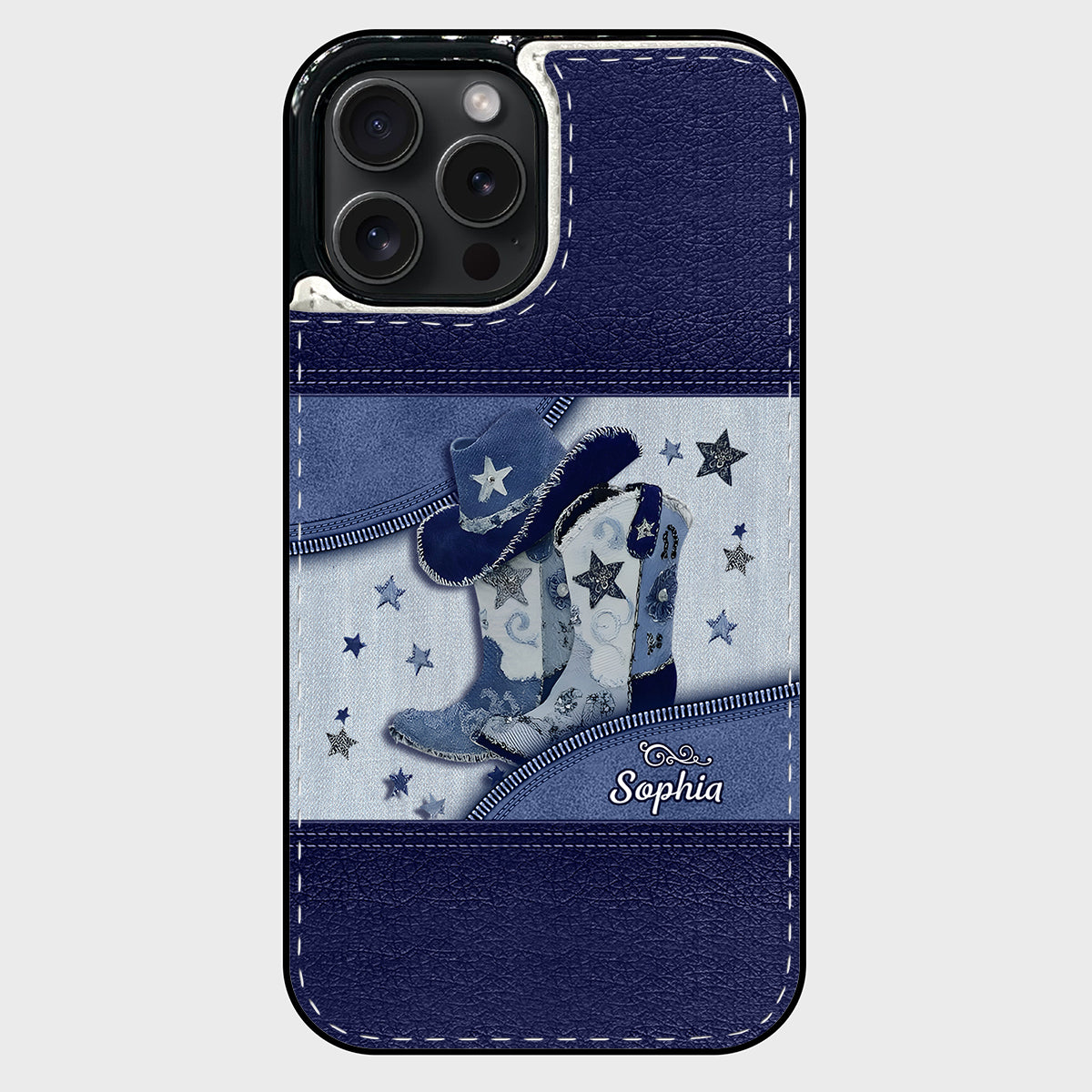 Bottes de cowgirl - Étui portefeuille pliable personnalisé pour téléphone, style cowgirl