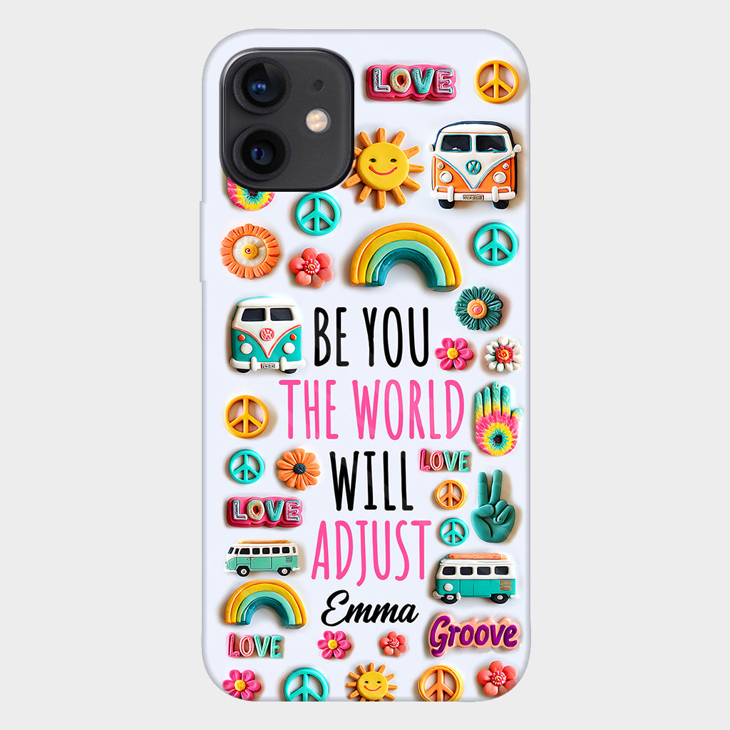 Sei du selbst – Personalisierte Handyhülle im Hippie-Stil mit Allover-Print