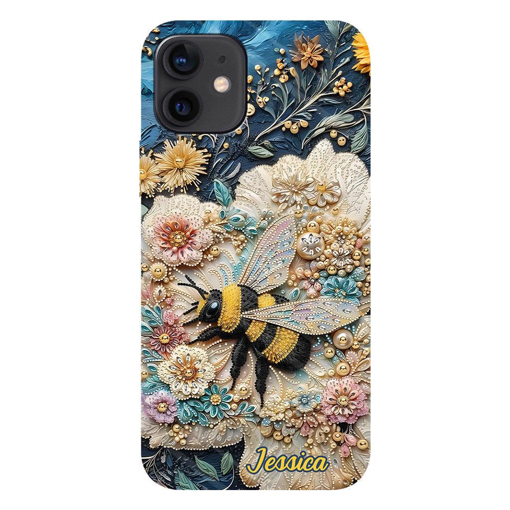 Bee Kind – Personalisierte Handyhülle mit Bienenmotiv
