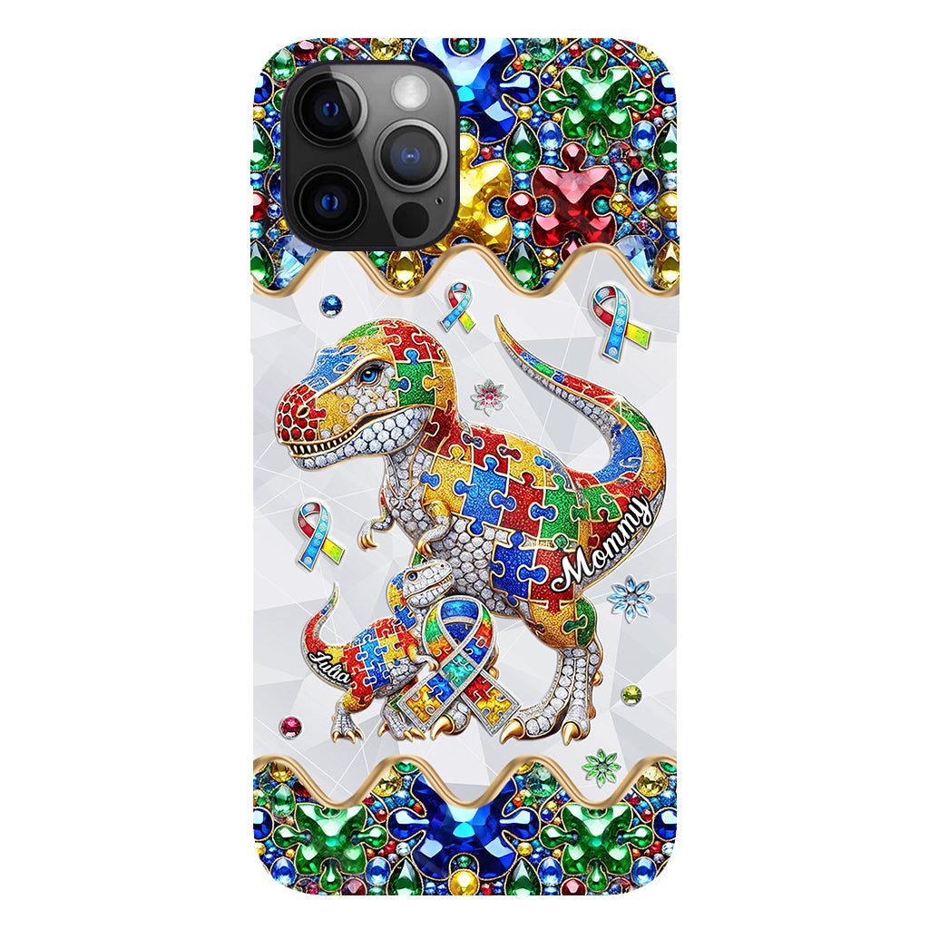 Strong Mama - Coque de téléphone personnalisée avec impression intégrale pour la sensibilisation à l'autisme