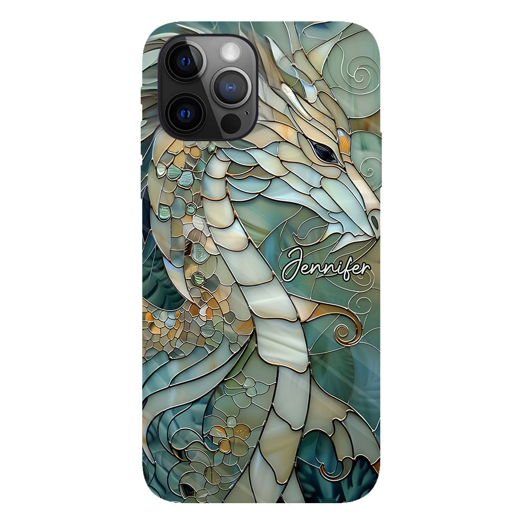 Coque de téléphone personnalisée avec motif dragon « J’adore les dragons »