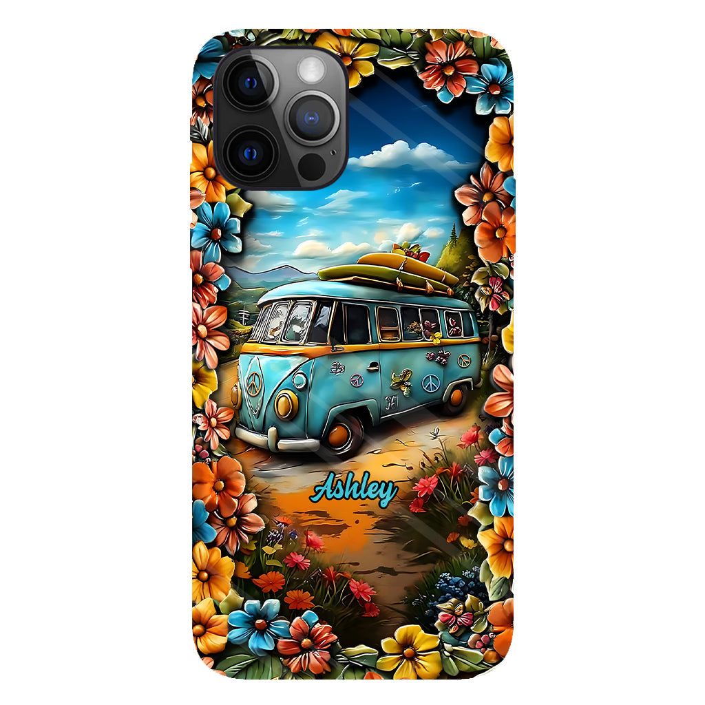 Coque de téléphone personnalisée Hippie Van - Motif hippie intégral