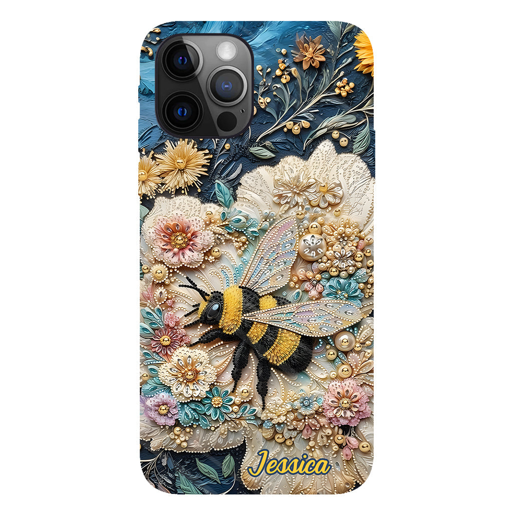 Bee Kind – Personalisierte Handyhülle mit Bienenmotiv