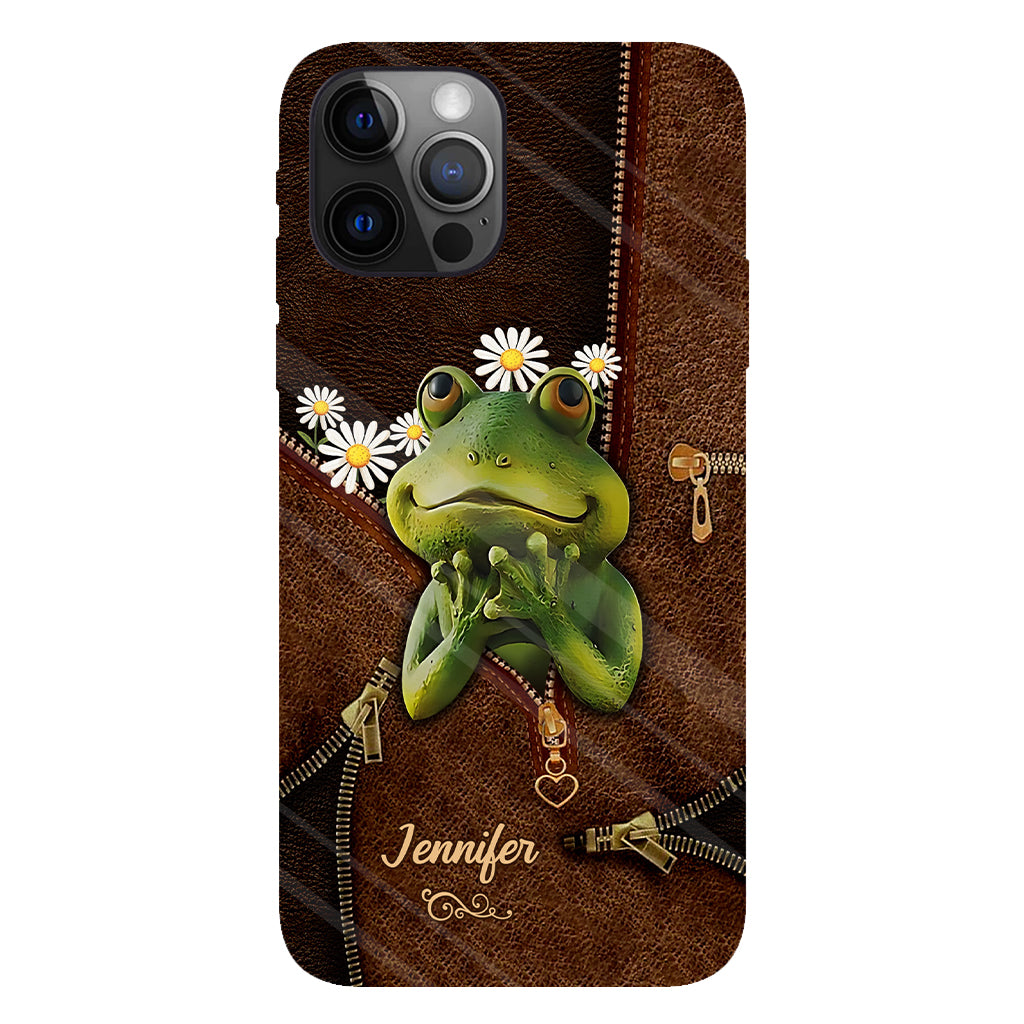 Niedliche Frösche – Personalisierte Handyhülle mit Frosch-Vollbilddruck