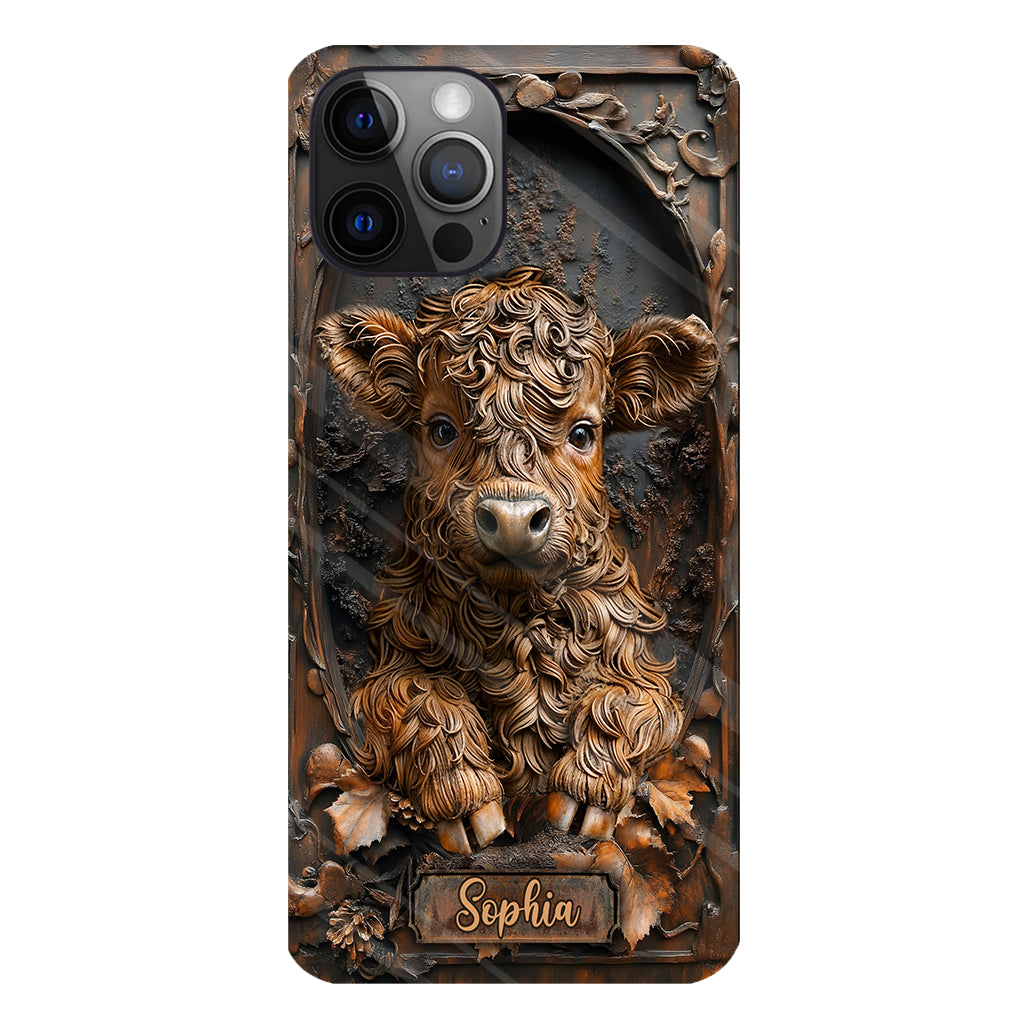 Coque de téléphone personnalisée avec imprimé intégral « Bébé vache »