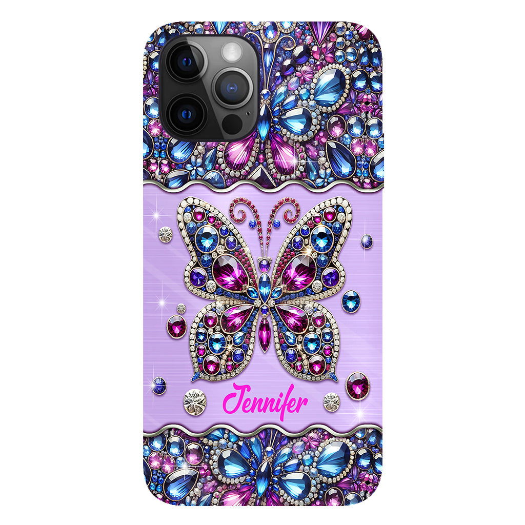 Glitzernder Schmetterling – Personalisierte Handyhülle mit Schmetterlingsmotiv