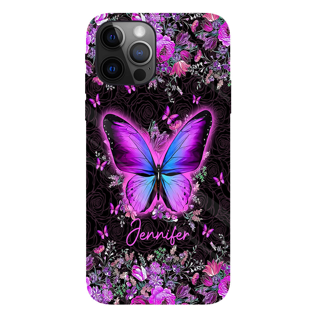 Coque de téléphone personnalisée avec motif papillons « J’adore les papillons »