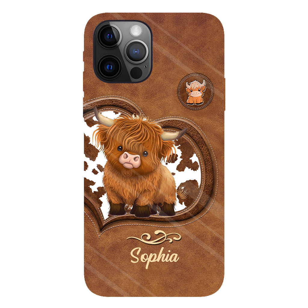Coque de téléphone personnalisée avec imprimé vache des Highlands - Mignonne vache des Highlands