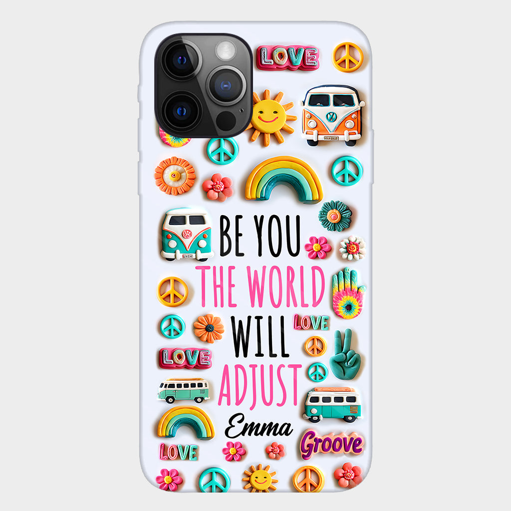 Sei du selbst – Personalisierte Handyhülle im Hippie-Stil mit Allover-Print