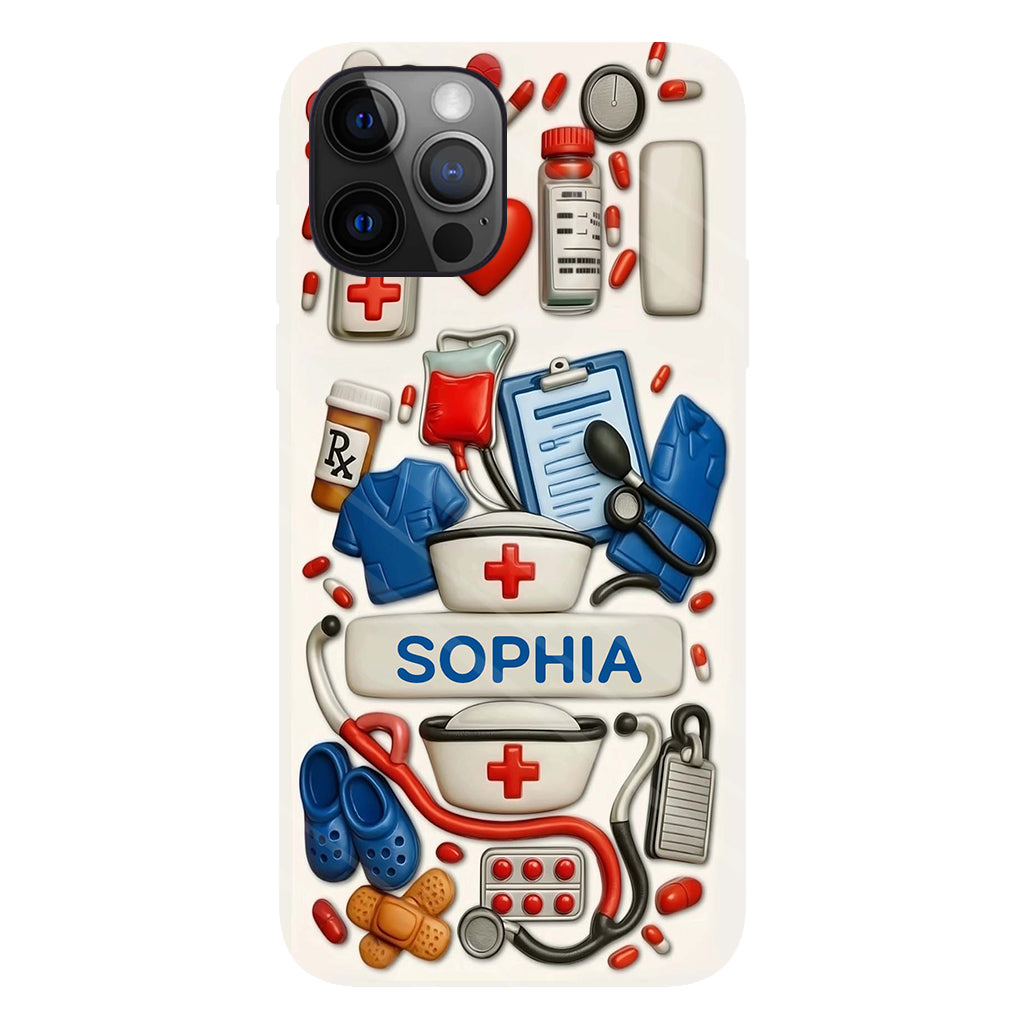 Les infirmières sont au cœur des soins de santé - Coque de téléphone personnalisée avec impression intégrale « Infirmière »