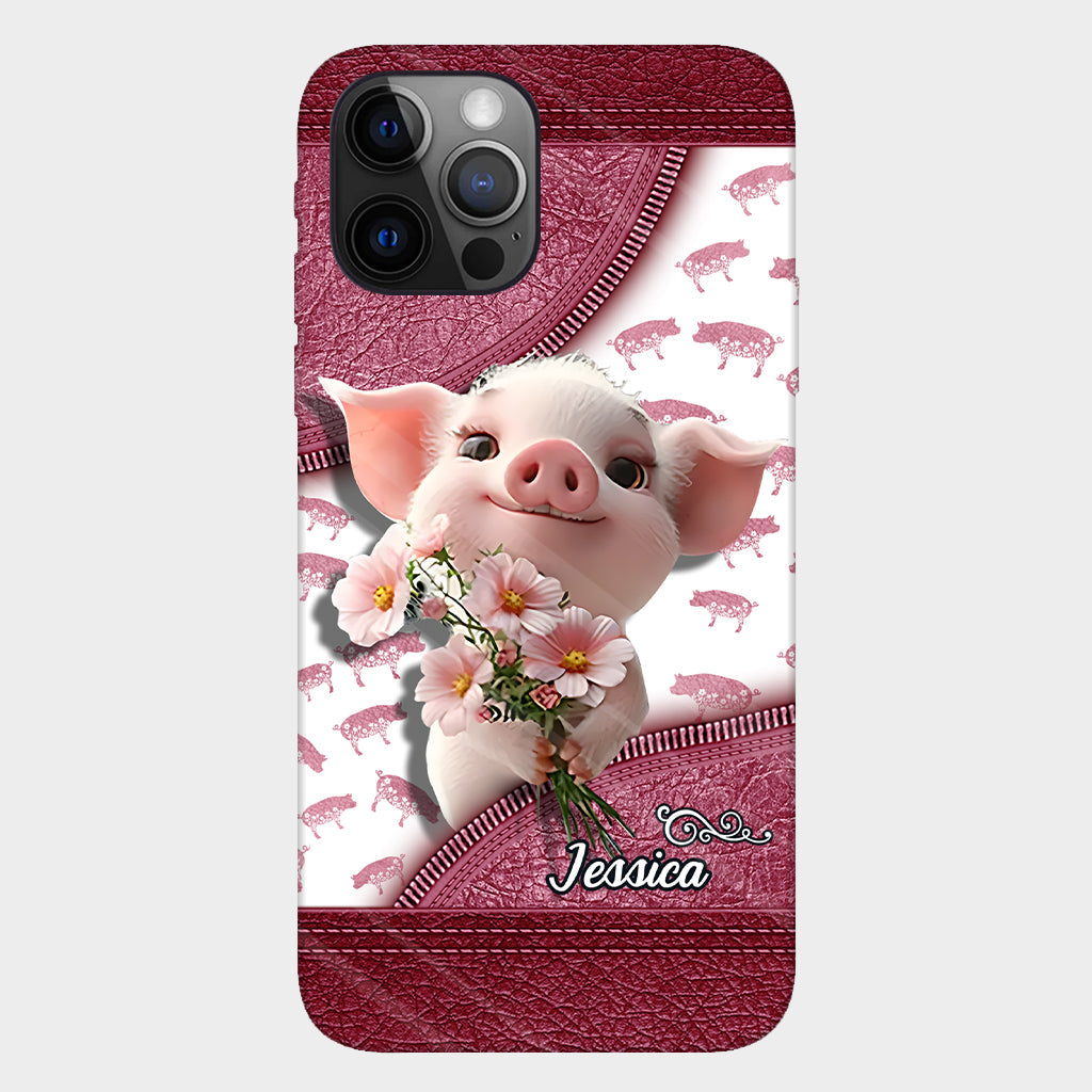 Coque de téléphone personnalisée « Amoureux des cochons » avec impression intégrale