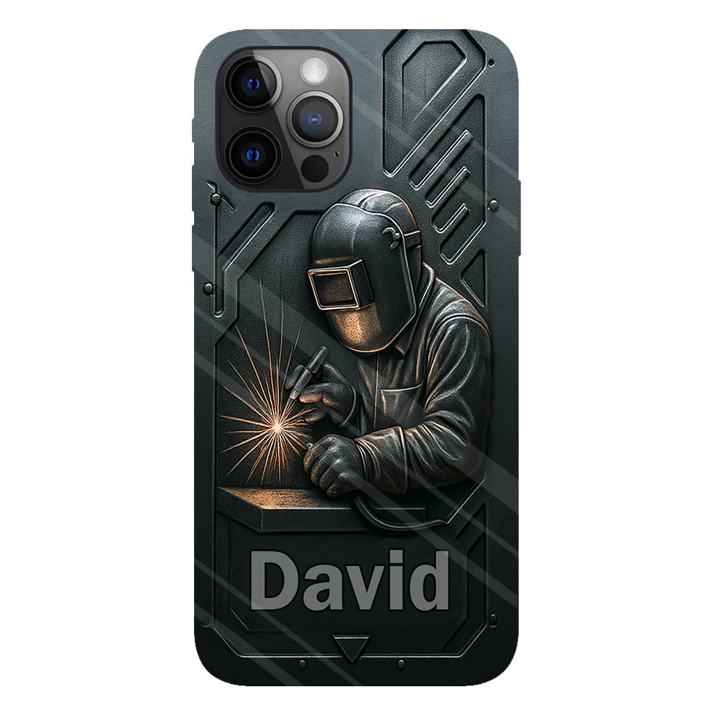 Coole Schweißer-Männer – Personalisierte Handyhülle mit Schweißer-Motiv und Volldruck