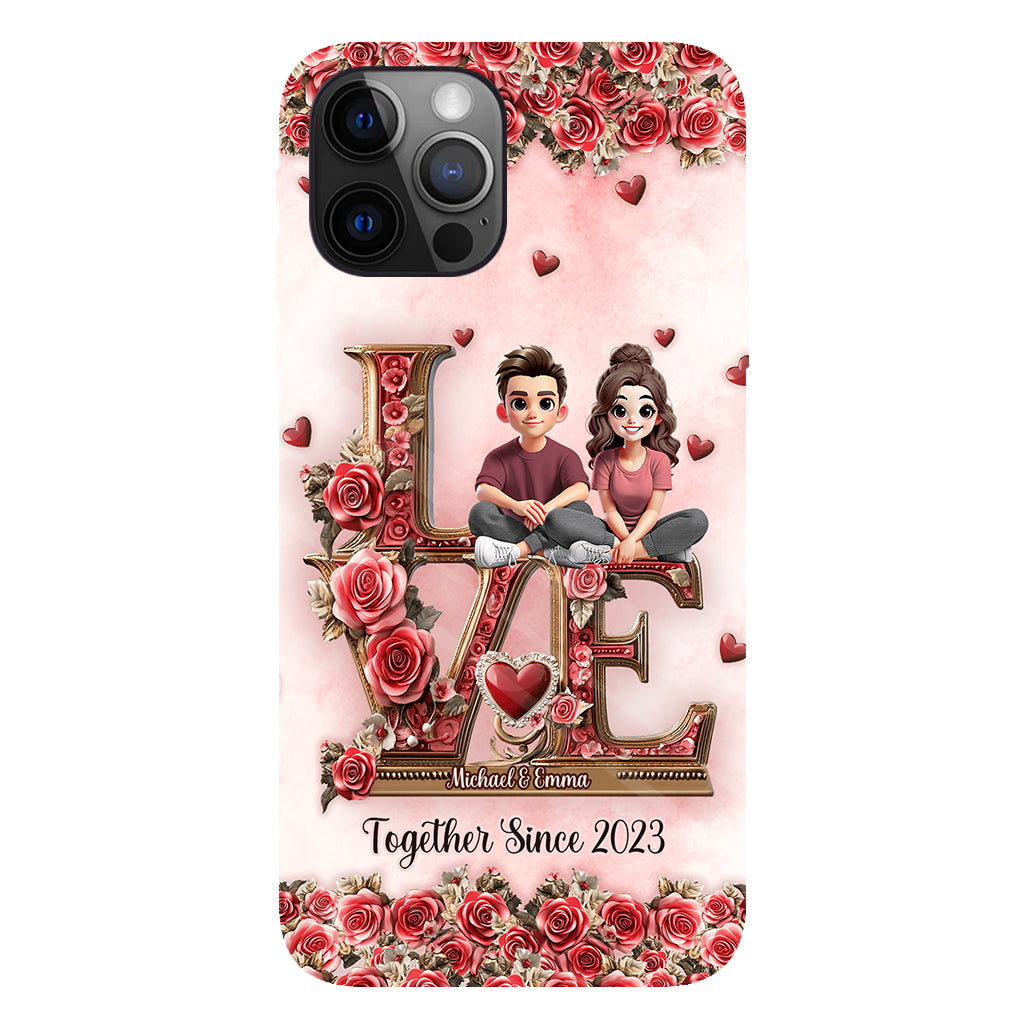 I Love You Forever - Personalized Couple Full Print Phone Case