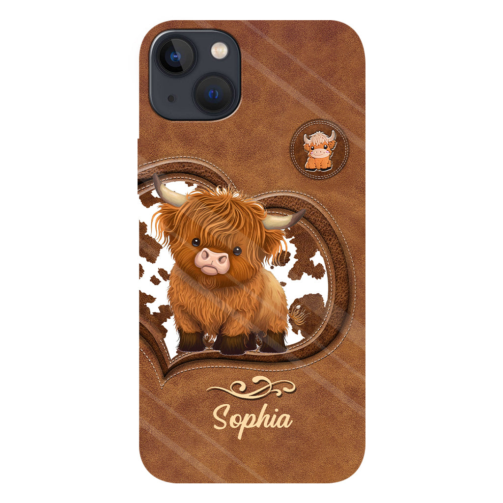 Coque de téléphone personnalisée avec imprimé vache des Highlands - Mignonne vache des Highlands